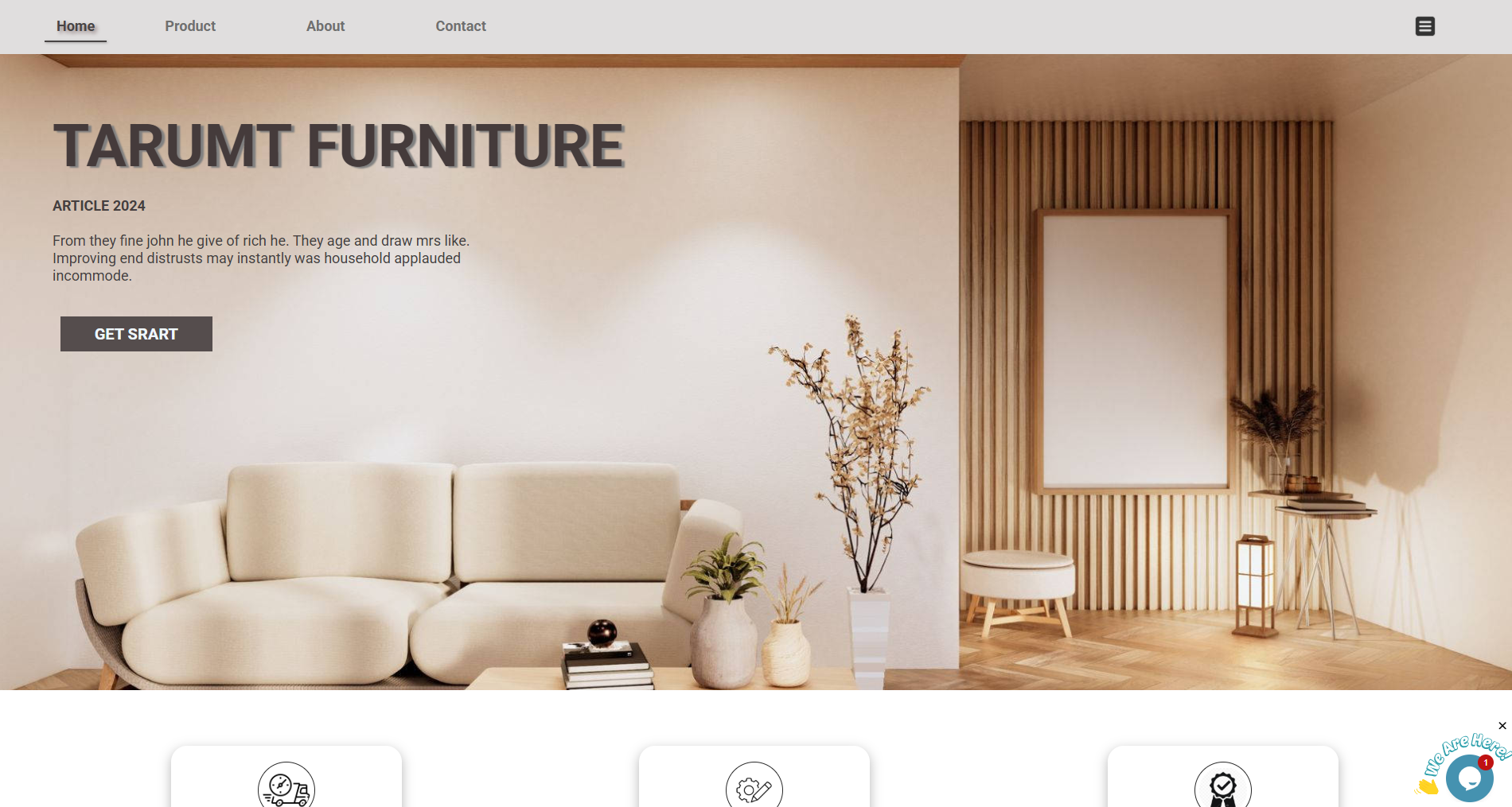 Furniture E-Commerce System homepage